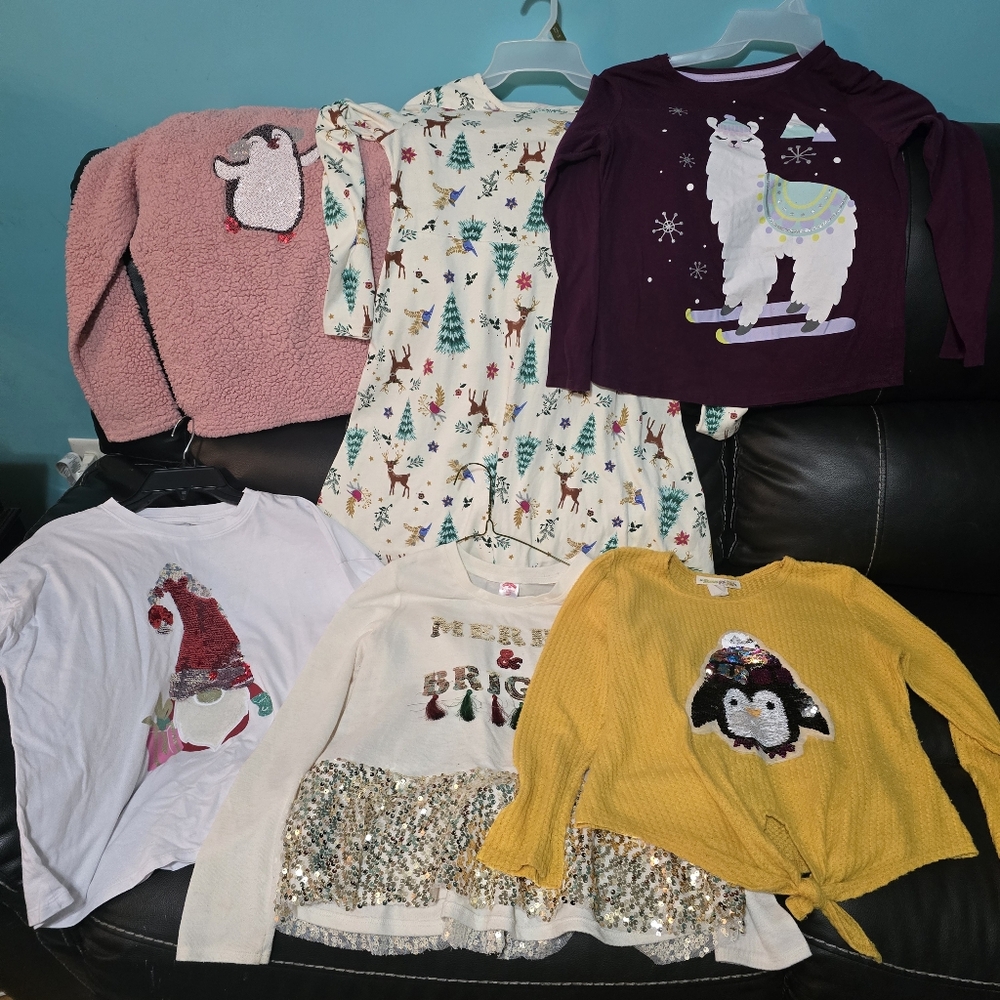 Children's Winter Themed Sweaters and Dresses Size 14-16 Plus